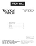 Rotel RA-1000, RB-1000 et RC-1000 • Manuel de service