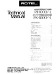 Rotel RT-1000 et RX-1000 L • Manuel de service