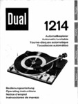 Dual 1214 Instructions de montage et mode d'emploi (français)