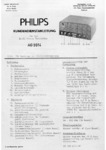 Philips AG 9014 Manuel de service (allemand)