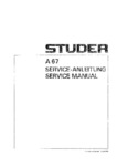 Studer A 67 • Manuel de service