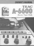 Teac A-6600 • Mode d'emploi