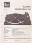 Dual 1210 A Manuel de service (francais)