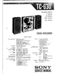 Sony TC-630 Manuel de service