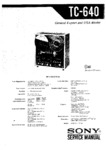 Sony TC-640 Manuel de service