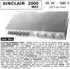 Sinclair 2000 MK 2 • Publicité - Le Haut-Parleur n° 1313 - 17 juin 1971