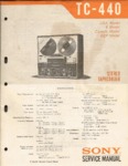 Sony TC-440 Manuel de service