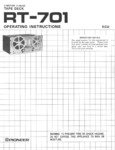 Pioneer RT-701 • Mode d'emploi