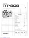 Pioneer RT-909 • Mode d'emploi