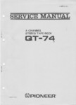 Pioneer QT-74 • Manuel de service