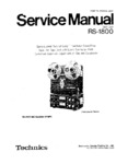 Technics RS-1800 Manuel de service