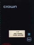 Crown - Amcron D 60 • Mode d'emploi (37 pages)