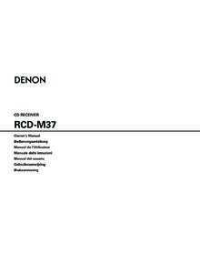 Denon RCD-M37 • Mode d’emploi