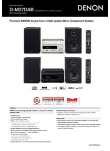 Denon RCD-M37DAB • Extrait de catalogue