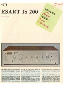 Esart IS 200 • Test 500 heures - HiFi Stéréo 1975