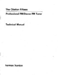 Harman / Kardon Citation 15 (Fifteen) • Manuel de service