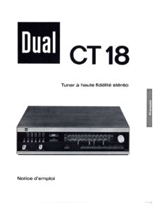 Dual CT 18 • Mode d’emploi