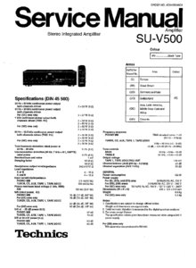 Technics SU-V500 • Manuel de service