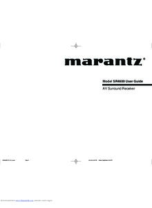Marantz SR-4600 • Mode d’emploi (anglais)