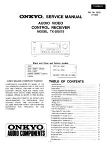 Onkyo TX DS 575 • Manuel de service