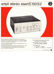 Esart E 150 S 2 • Fiche technique