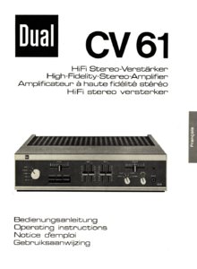 Dual CV 61 • Mode d’emploi