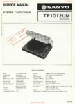 Sanyo TP 1012 • Manuel de service