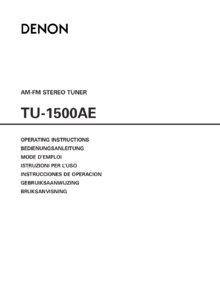 Denon TU-1500AE • Mode d’emploi
