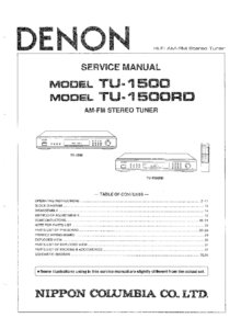 Denon TU-1500RD • Manuel de service