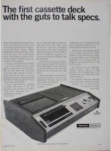 Harman / Kardon CAD-4 • Publicité US 1969