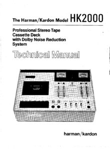 Harman / Kardon HK 2000 • Manuel de service