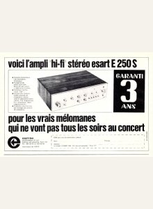 Esart E 250 • Publicité - Revue du Son août-septembre 1970