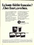 Esart • Publicité - La Revue du Son n° 289 - septembre 1977