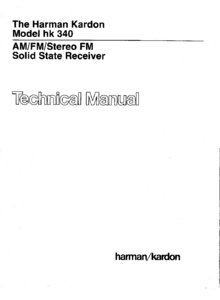 Harman / Kardon HK 340 • Manuel de service