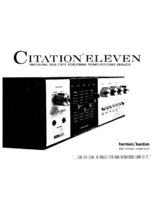 Harman / Kardon Citation 11 (Eleven) • Mode d’emploi