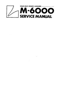 Luxman M-6000 • Manuel de service