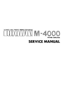 Luxman M-4000 • Manuel de service