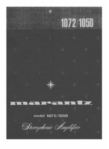 Marantz 1072 et 1050 • Manuel de service