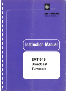 EMT - EMT-Franz EMT 948 • Manuel d'utilisation et de service