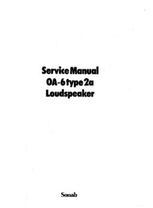 Sonab OA 6 Type 2 • Manuel de service
