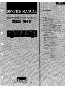 Sansui AU 317 • Manuel de service