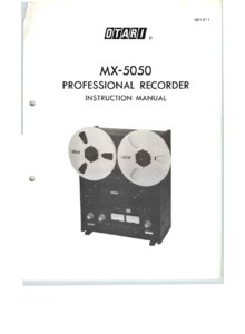 Otari MX-5050 B Series • Mode d’emploi