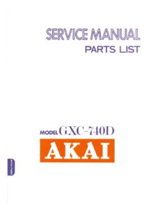 Akai GXC-740 D • Manuel de service
