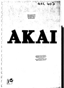 Akai GXC-40D et GXC-40 • Manuel de service