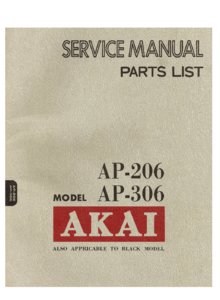Akai AP-206 et AP-306 • Manuel de service