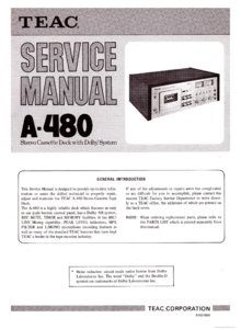 Teac A-480 • Manuel de service