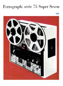 Ferrograph Super Seven Series 75 • Brochure italienne