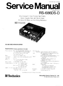 Technics RS-686 DS - D • Manuel de service