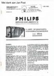 Philips 2514 Manuel de service, 12 pages (néerlandais)