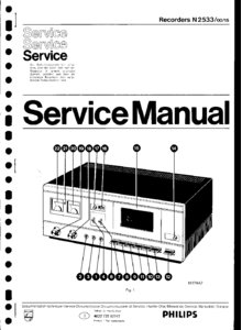 Philips N 2533 • Manuel de service (en allemand)